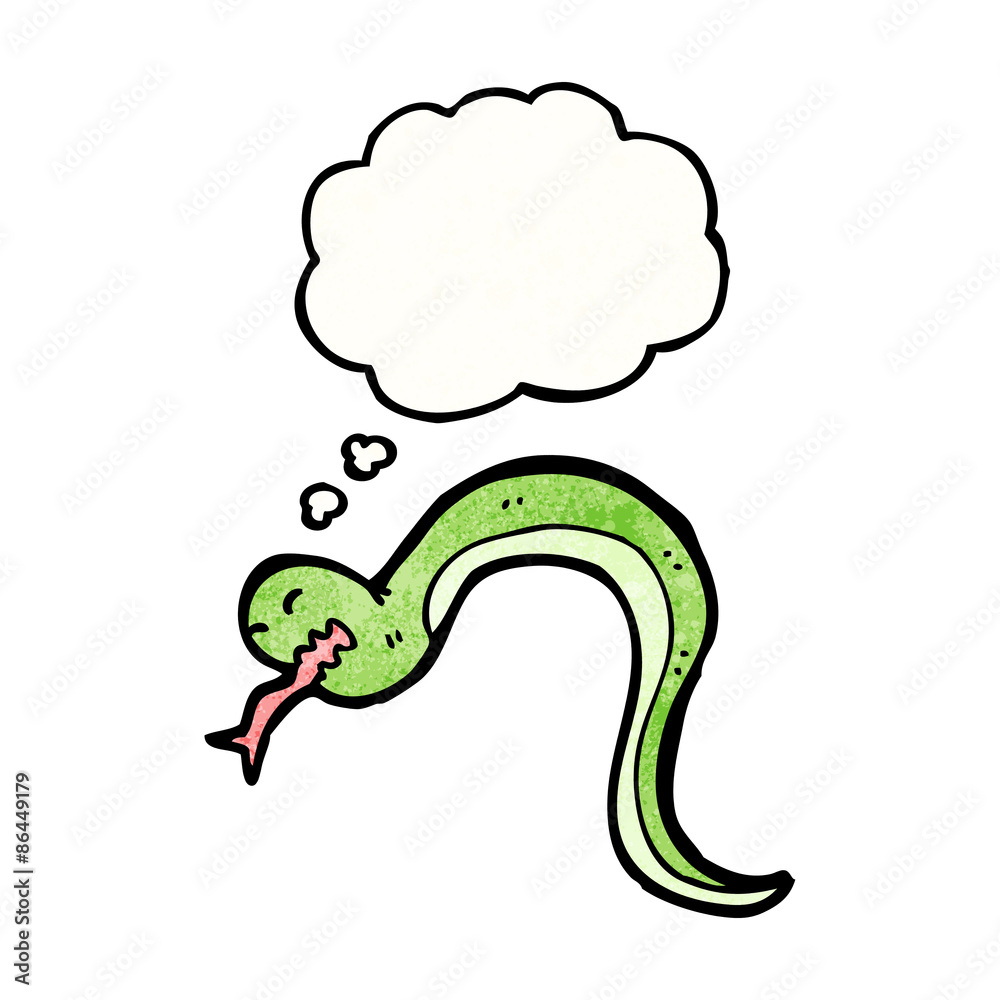 Obraz premium cartoon hissing snake