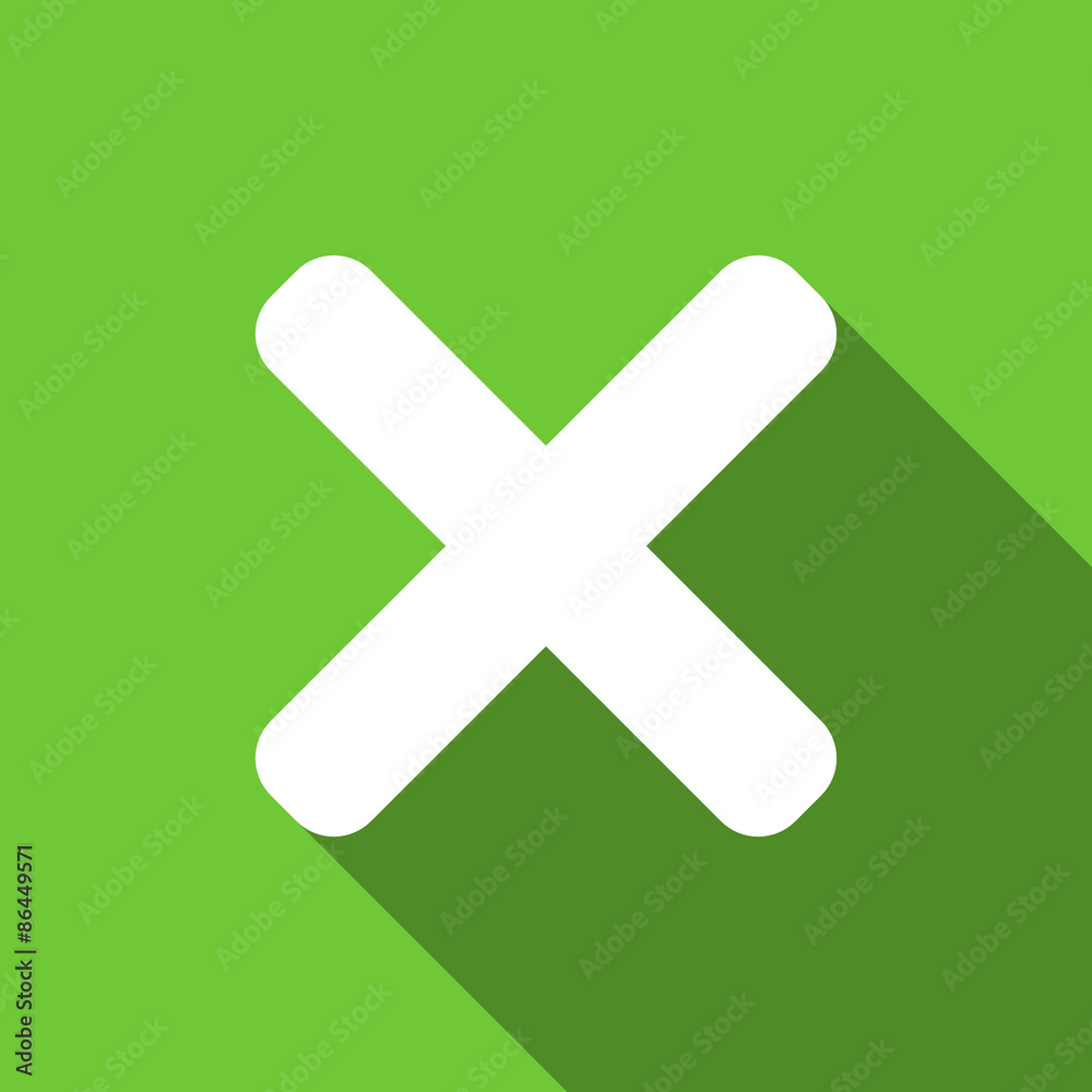 Fototapeta premium cancel flat icon x sign