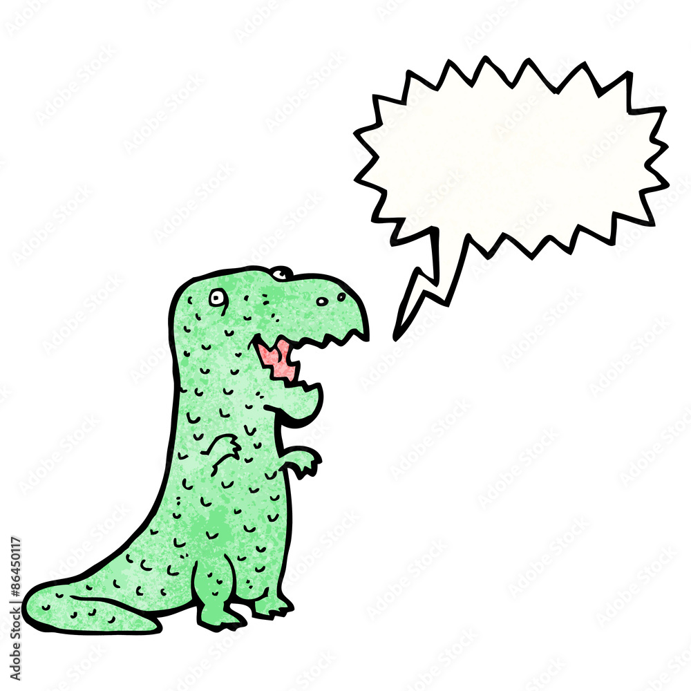 Naklejka premium friendly dinosaur cartoon