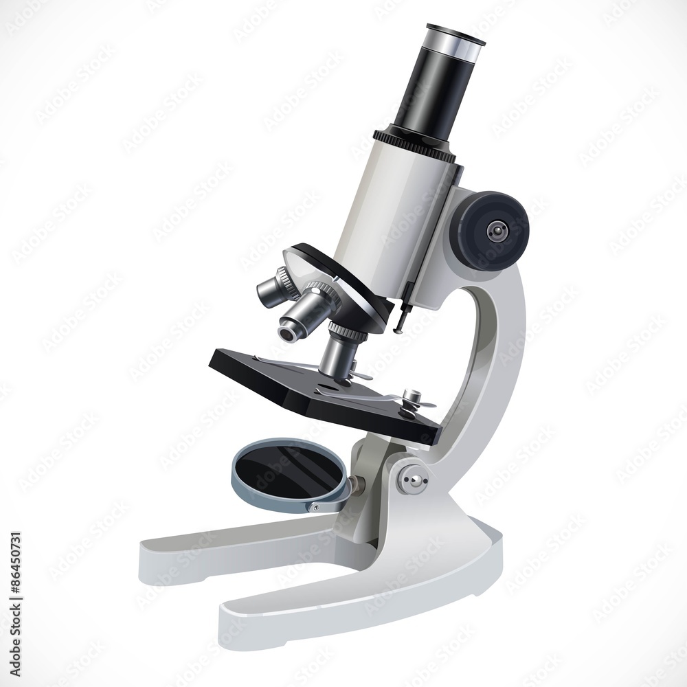 White microscope isolated on white background White microscope isolated on white background
