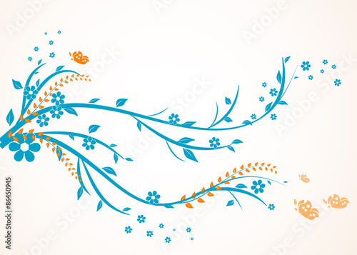Floral swirl design