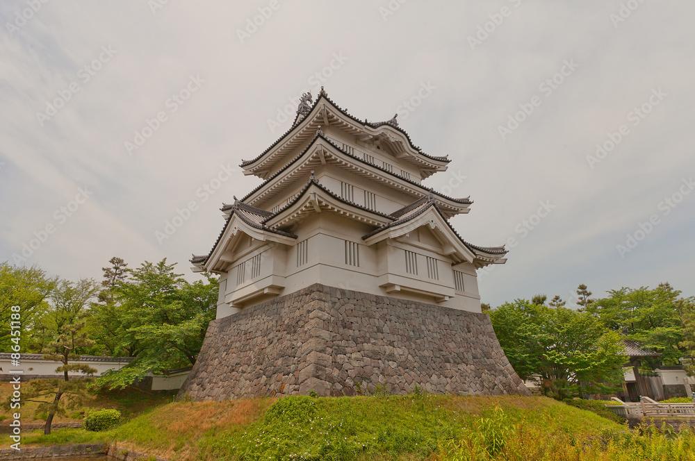 Main keep of Oshi castle in Gyoda town, Japan