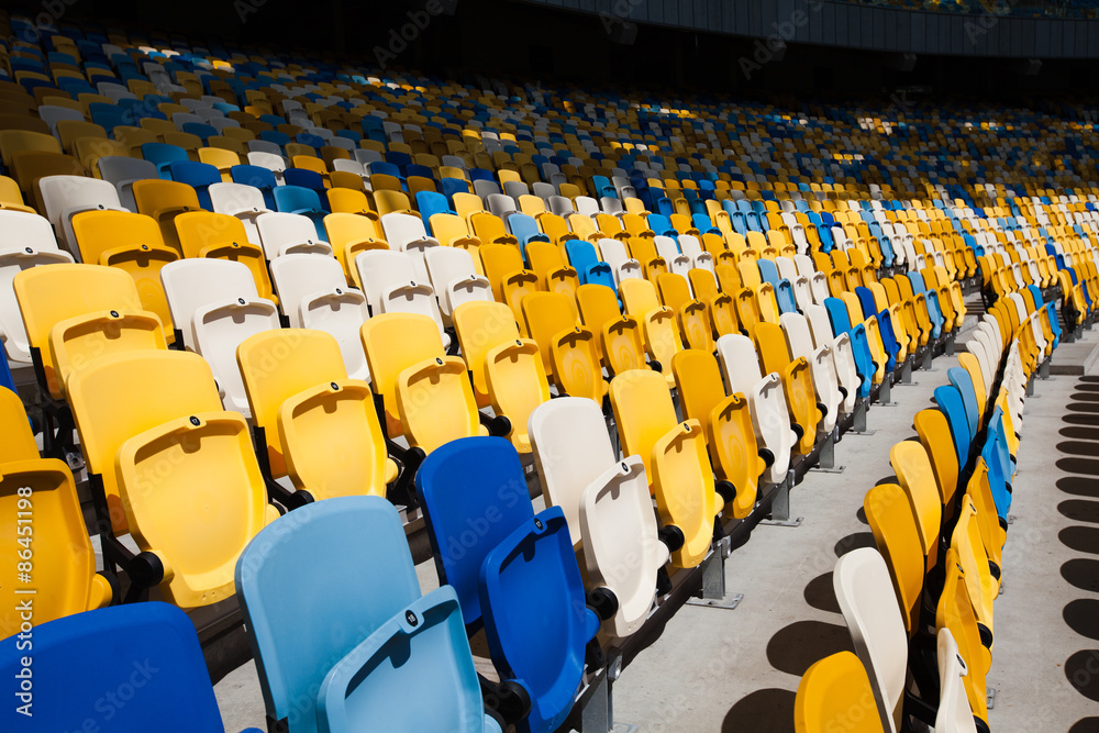Naklejka premium Stadion Olimpijski w Kijowie, na którym rozegrano mistrzostwa Europy w piłce nożnej w 2012 roku