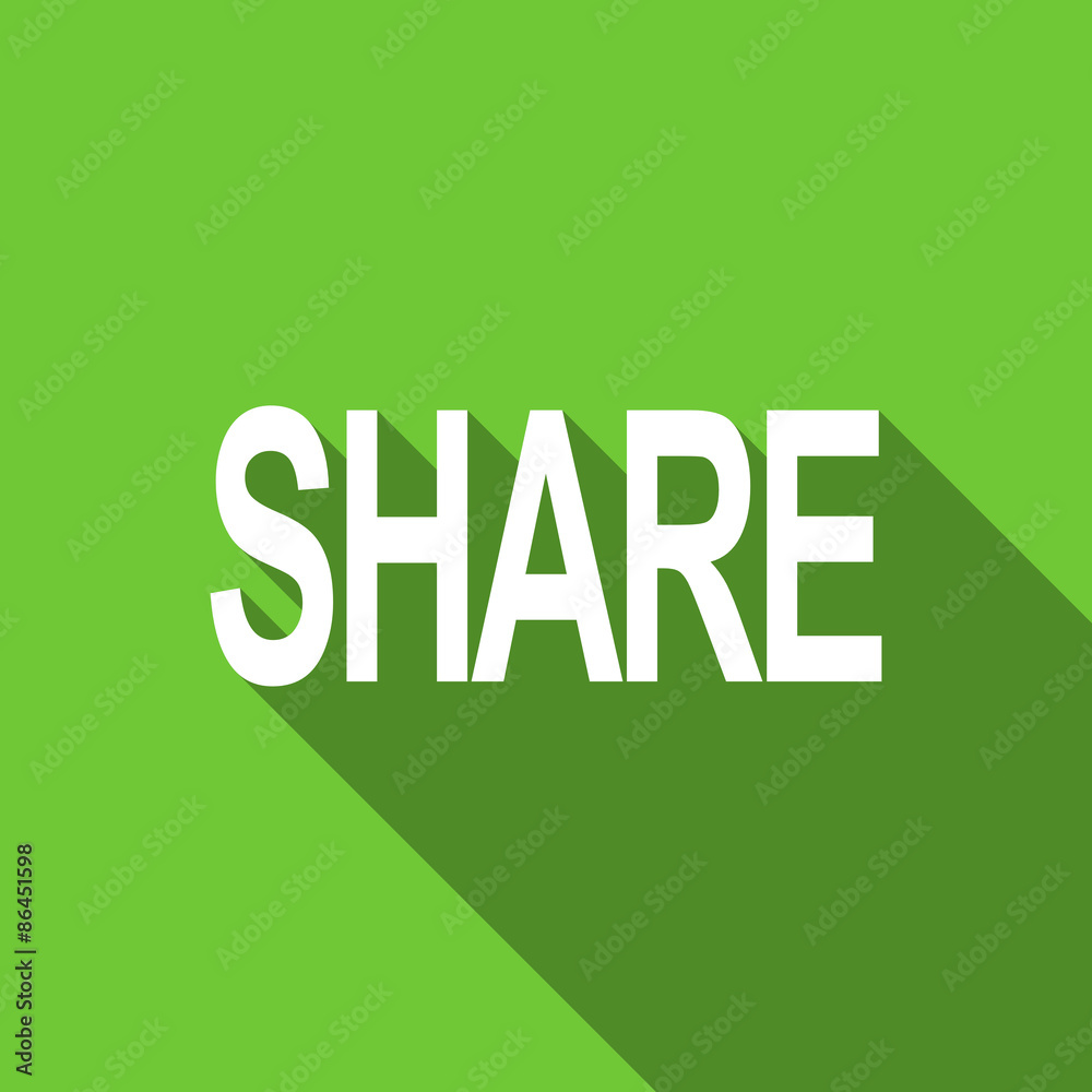 Fototapeta premium share flat icon