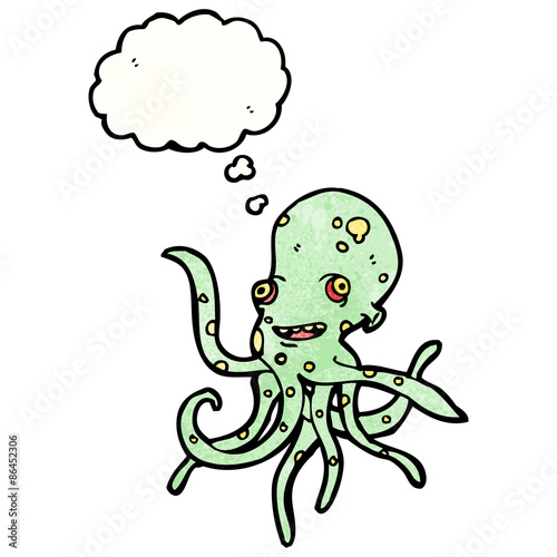 caroon octopus, squid,