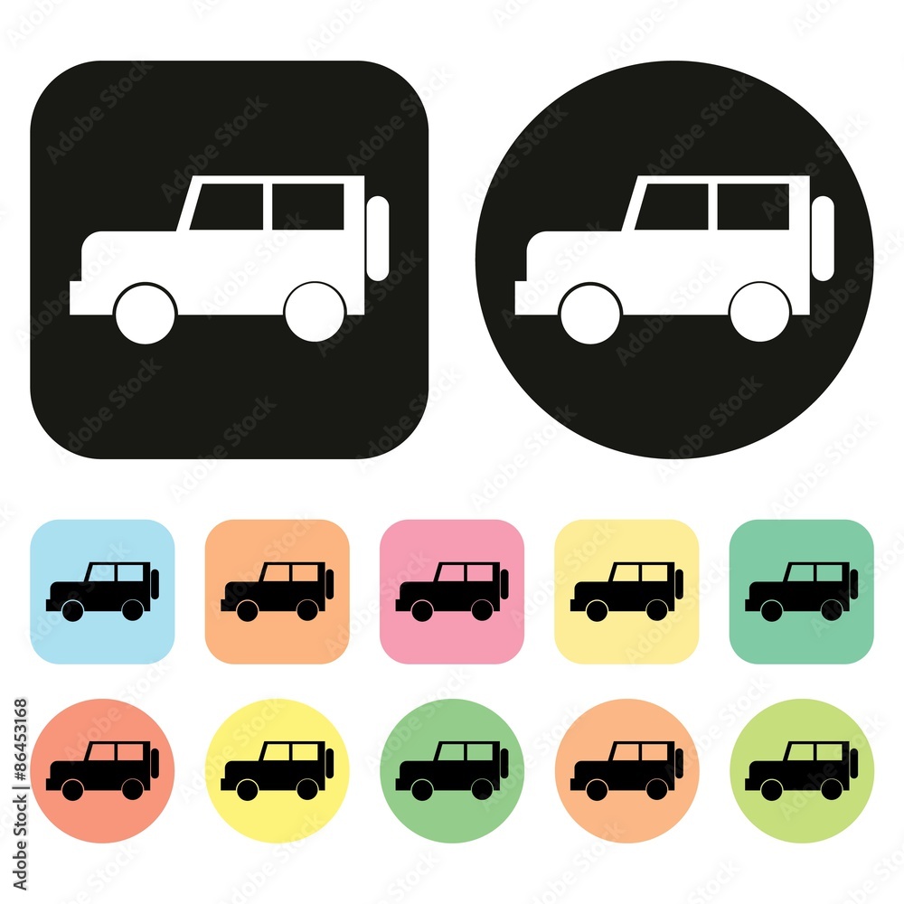 Car icon. Vehicle icon. Transportation icon. Vector Car icon. Vehicle icon. Transportation icon. Vector