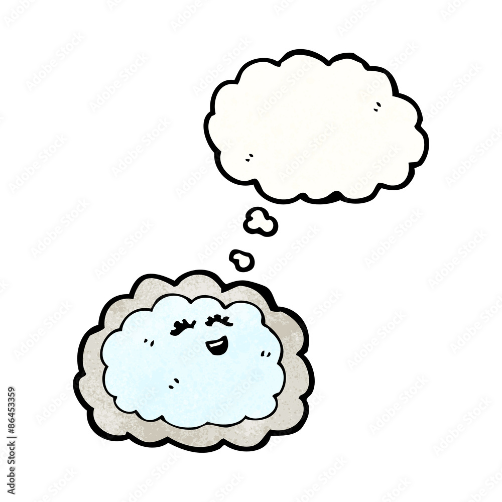 cartoon cloud with silver lining