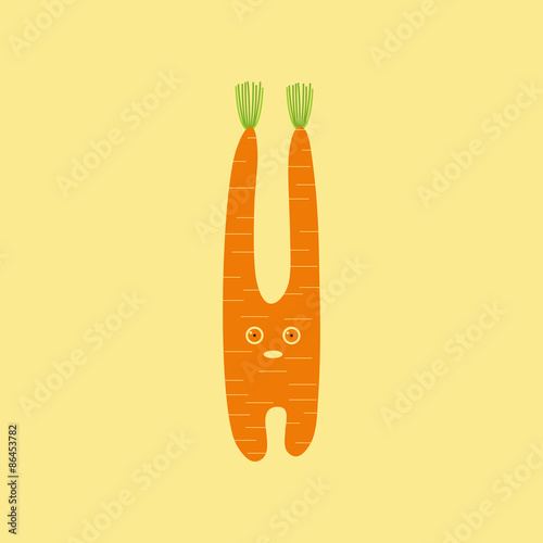 Cute carrot bunny