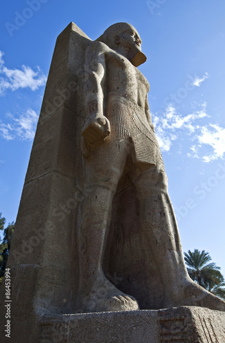Egypt, archaeological site of Menphis, the Ramses II statue