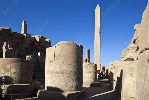 Egypt, a obelisk of the  archaeological site of Karnak