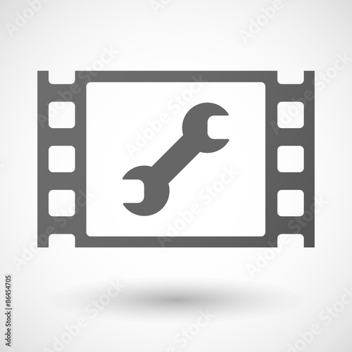 35mm film frame with a wrench