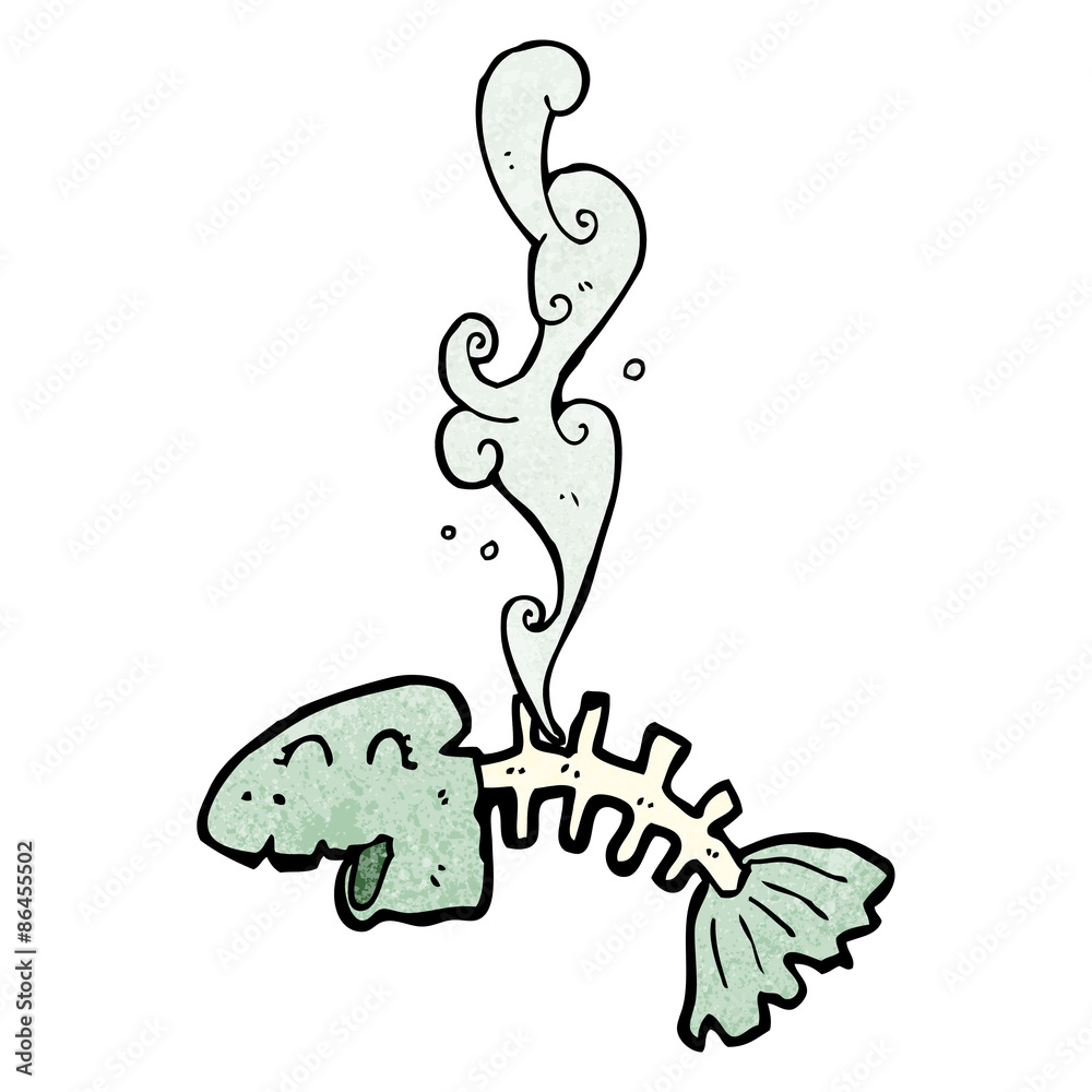 Fototapeta premium fish bones cartoon