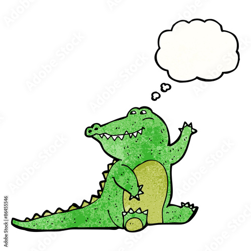 friendly cartoon alligator