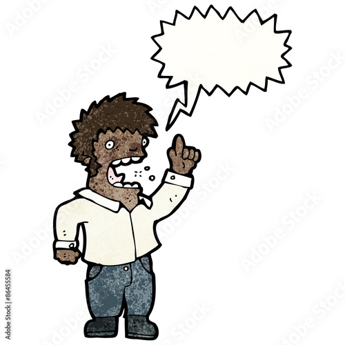 shouting man cartoon