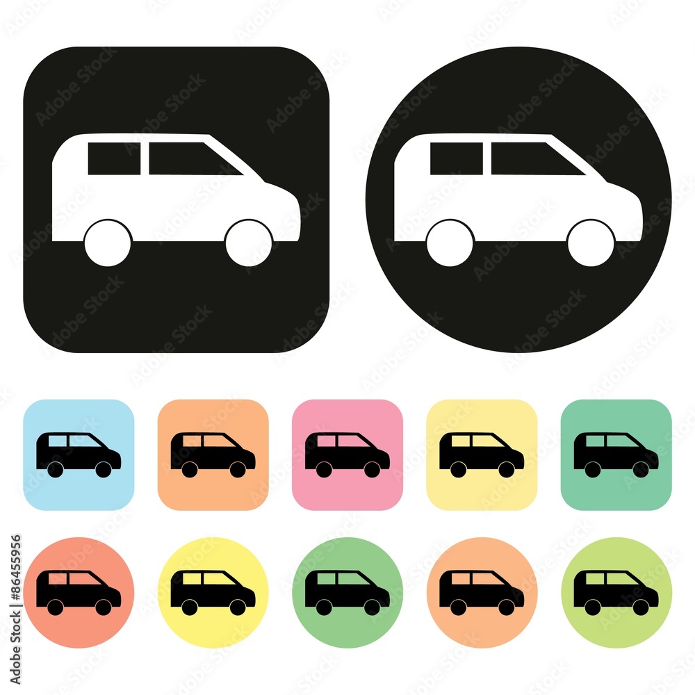 Van icon. Car icon. Vehicle icon. Transportation icon. Vector Van icon. Car icon. Vehicle icon. Transportation icon. Vector