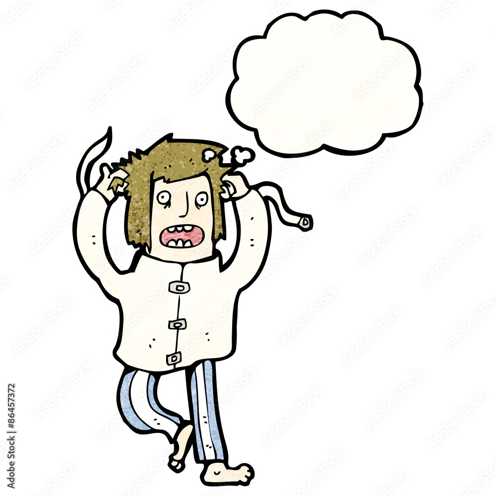 cartoon insane man cartoon insane man