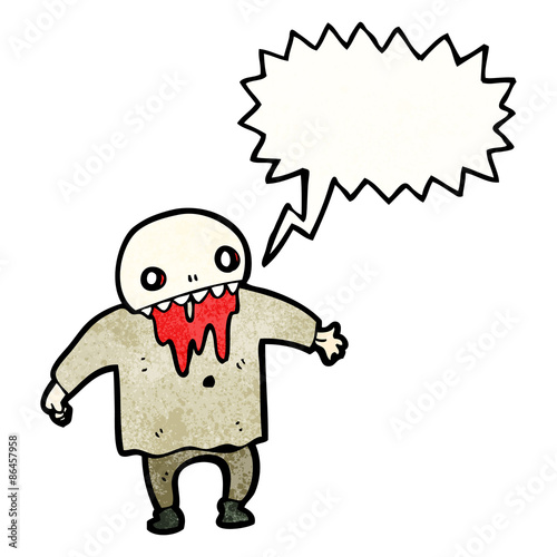scary zombie man cartoon