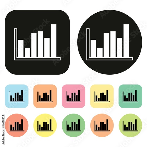 Business graph. icon. Vector