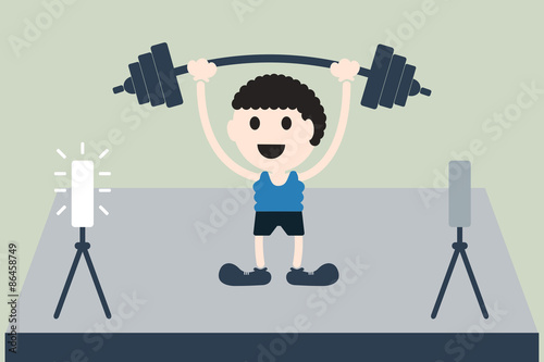 weightlifting athlete is lose