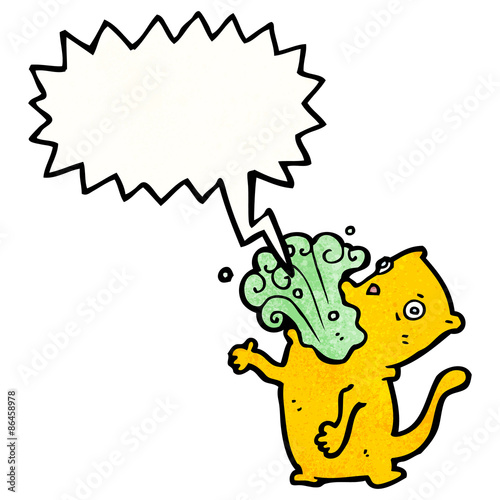 burping cat cartoon