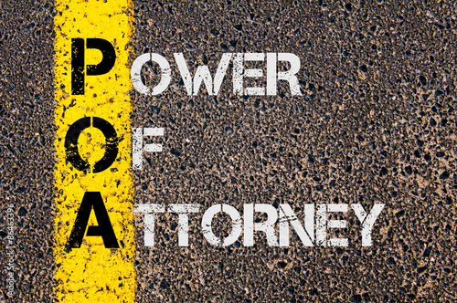 Obraz na plátně Business Acronym POA as Power Of Attorney