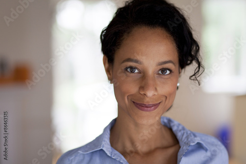 African Woman Smiling At The Camera