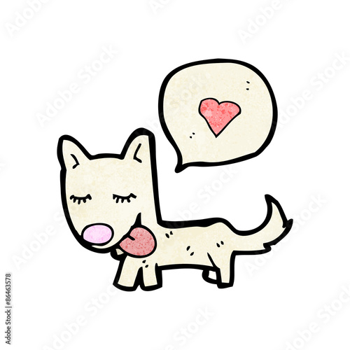 cartoon affectionate dog
