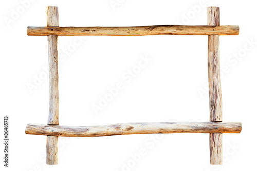The frame made from oak logs