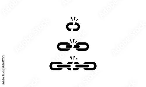 Broken Chain Connection Vector