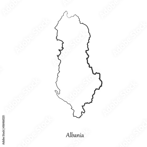 Map of Albania for your design