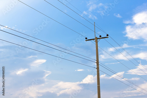 electric pole power lines and wires