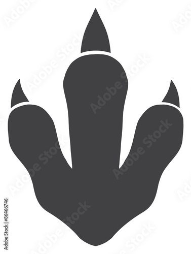 Illustration Of Dinosaur Paw Print.