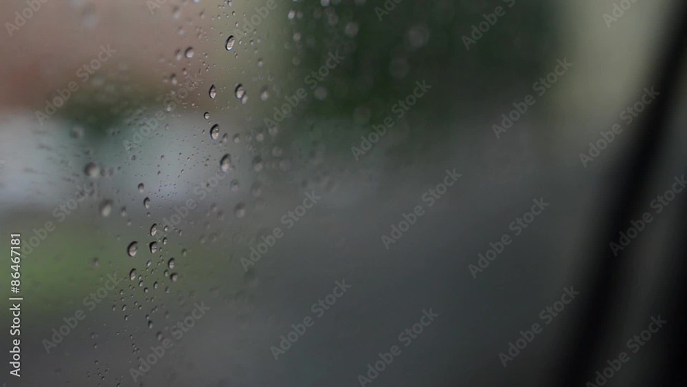 Raindrops on car window Raindrops on car window