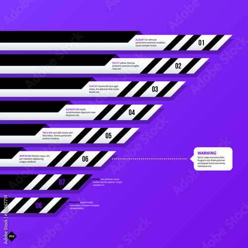 Vector chart template with horizontal elements. EPS10