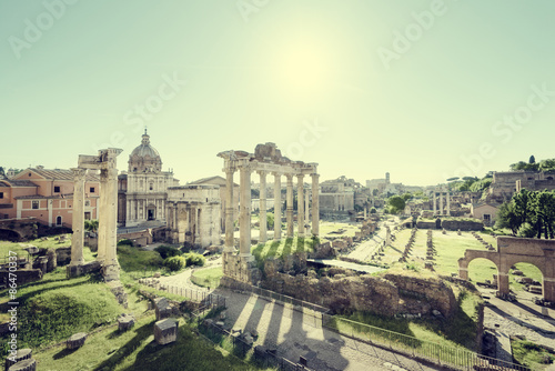 Roman ruins in Rome, Italy