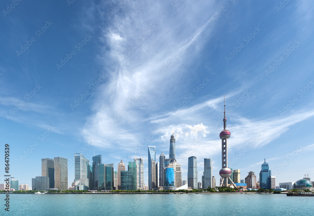 Obraz premium Shanghai skyline in sunny day, China