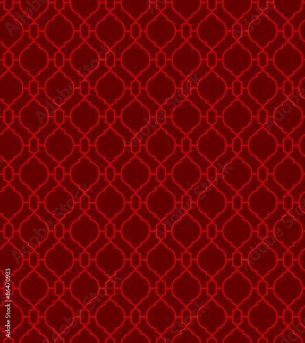 Seamless Chinese style window tracery diamond round pattern background.
