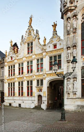 Burg square in Bruges. Flanders. Belgium