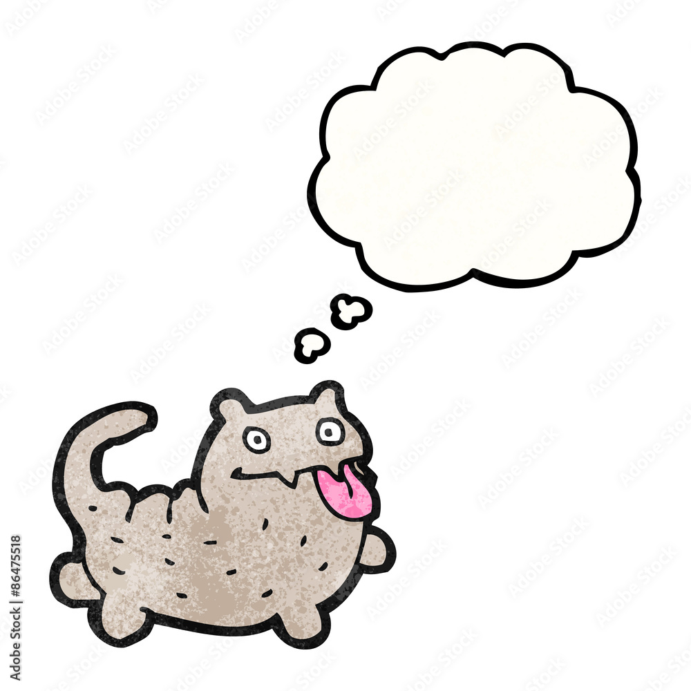 cartoon cat with thought bubble cartoon cat with thought bubble