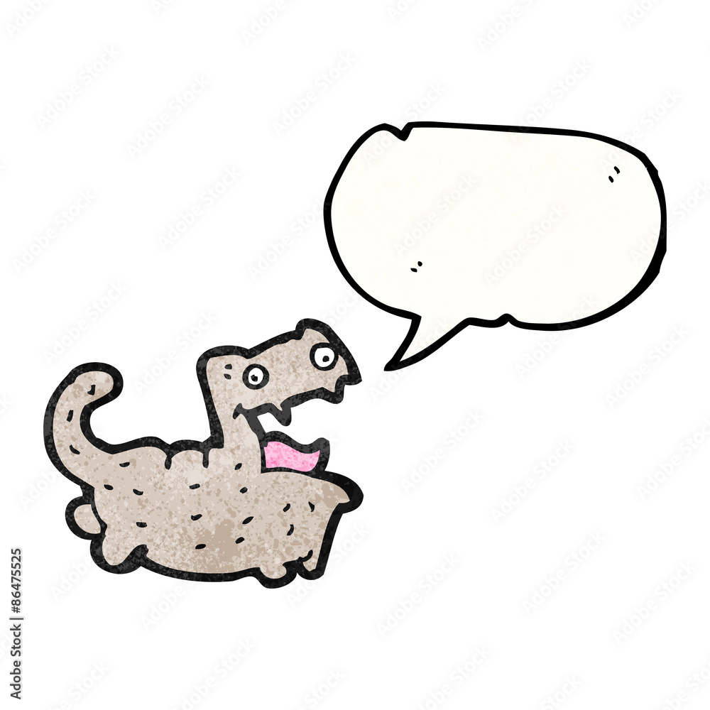 Obraz premium cat with speech bubble cartoon