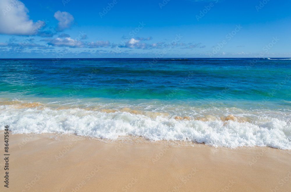 Ocean and tropical sandy beach background