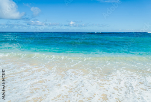 Ocean and tropical sandy beach background