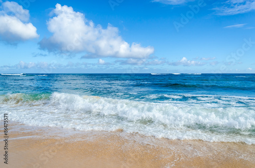 Ocean and tropical sandy beach background