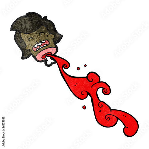 bloody severed head cartoon