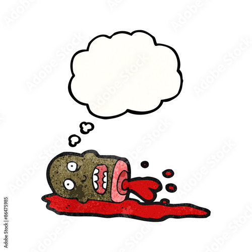 cartoon gross severed head