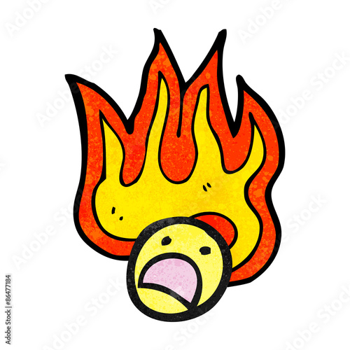 flaming emoticon face cartoon