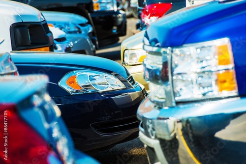 Tight Car Parking Closeup