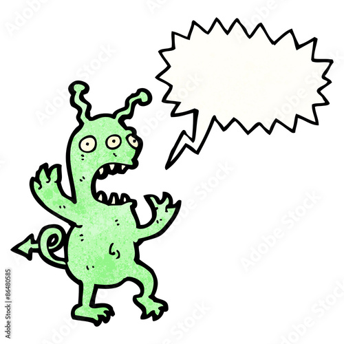 shrieking alien cartoon