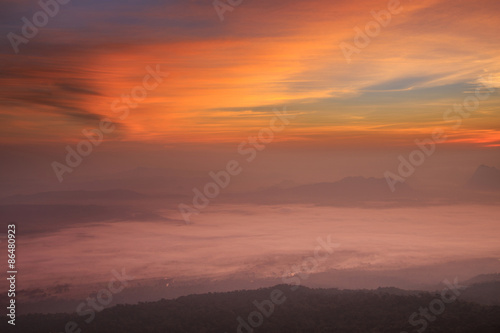 Wild sunset time at Phu Kradueng National Park, Thailand © Southtownboy Studio