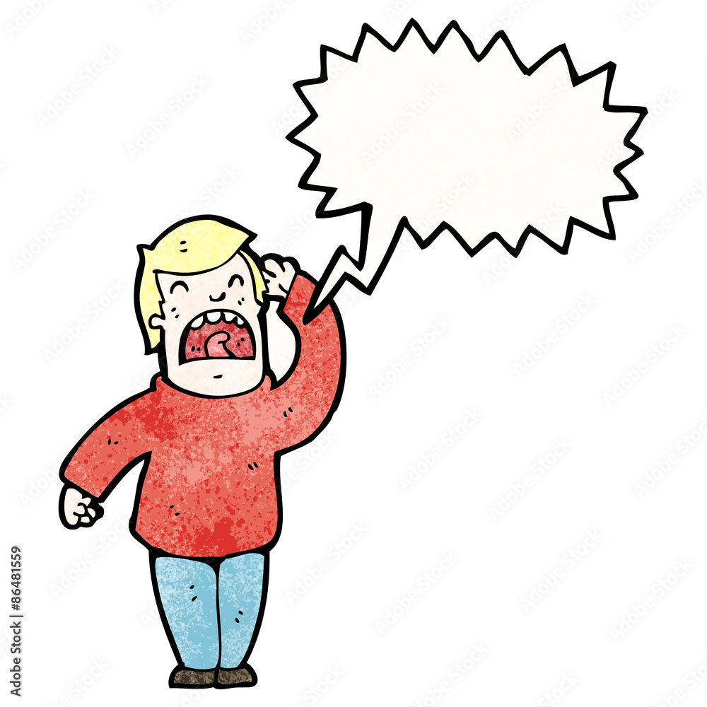 cartoon shouting man cartoon shouting man